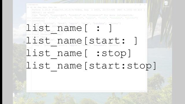Slicing and appending lists in Python Problem Solving w/Python Ch 6 Lecture 2 смотреть онлайн