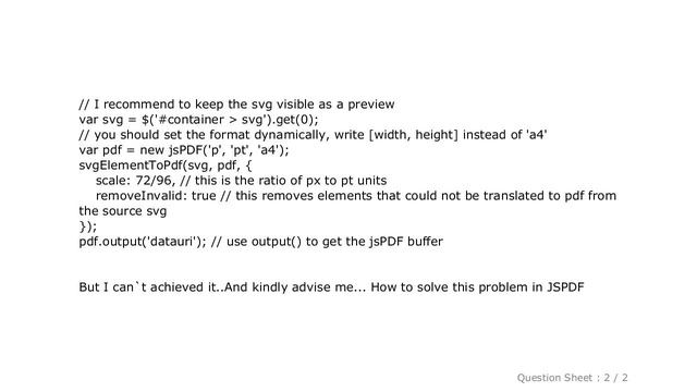 HTML : How to converted SVG Files into PDF in JSPDF using javascript смотреть онлайн