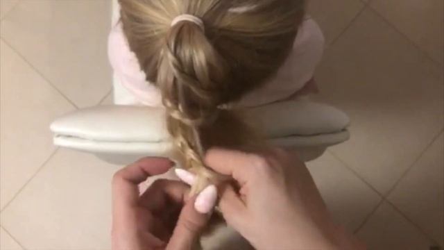 Кружевной хвост пошагово. Прически с косами. смотреть онлайн