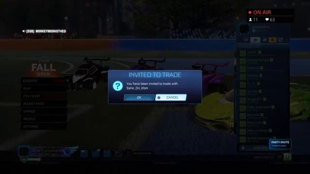 Rocket League LIVE Trading And Playing With Viewers | Giveaway At 1100