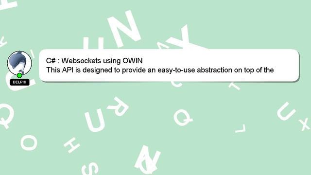 C# : Websockets using OWIN смотреть онлайн