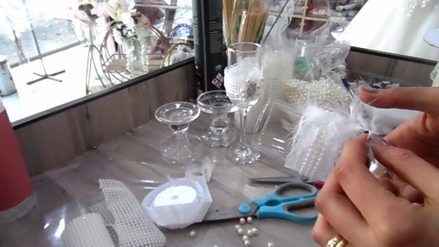 DIY Հարսանյաց բաժակի ձեվավորում/Украшение свадебных бокалов/ wedding glasses смотреть онлайн