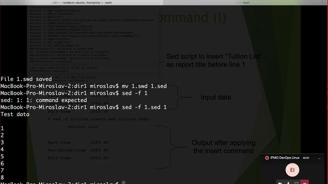 IFMO Linux 2020 day 7 part 1 (SED) смотреть онлайн