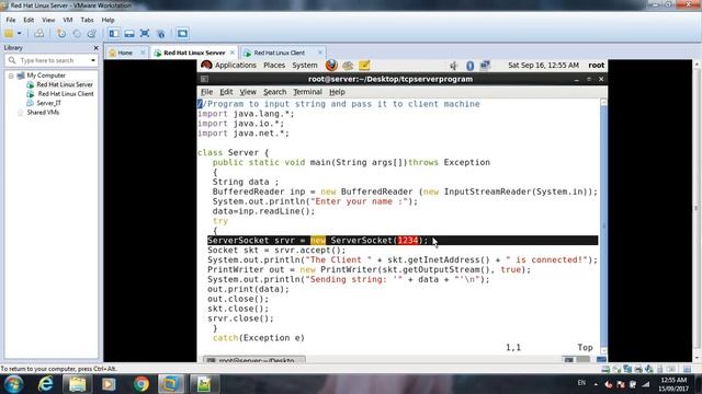 Pract : How to Run TCP Client /Server Program in java on RHEL 6 смотреть онлайн