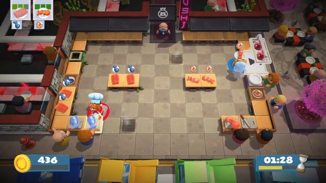 Overcooked 2 Level 1-1 (2 Players) PS4