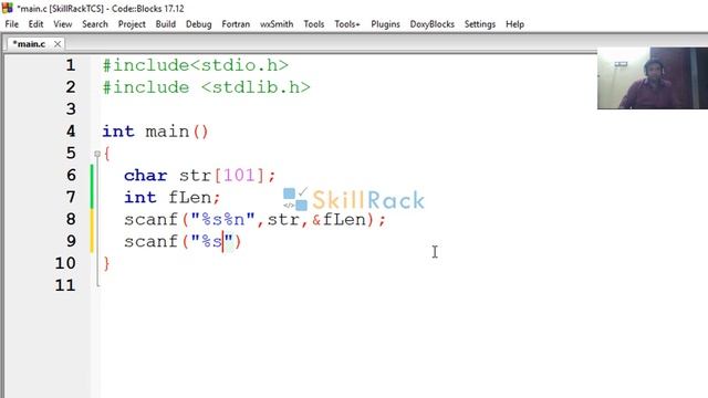 C - Use a single char Array to accept two string values as input смотреть онлайн