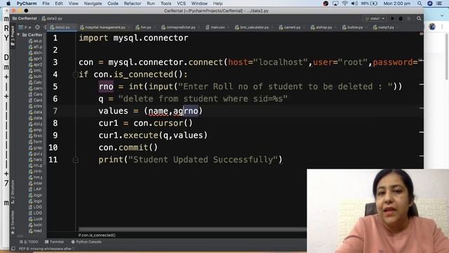 Day 74 |100 Days Coding Challenge in Python |#python #mysql #anjaliluthra #btech #bca #bsc #cse#sql смотреть онлайн