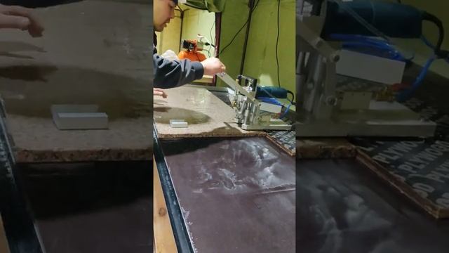 Сверление отверстий в натуральном камне (гранит) под анкера KS для скрытого монтажа фасада смотреть онлайн