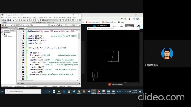 CG 17CS62 Module 3 - Cohen Sutherland Line Clipping Algorithm with Program - Shankar R, BMSIT&M смотреть онлайн