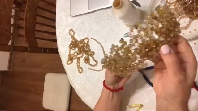 Свадебная Золотая Корона, Мастер-Класс, своими руками. 2-Часть смотреть онлайн