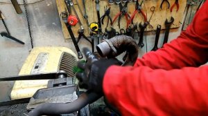 Обмотка термолентой выхлопной трубы мотоцикла Shineray xy250-6c