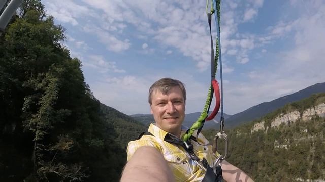 Прыжок Bungy 69 Скайпарк Сочи - Наручная камера (сентябрь 2016)