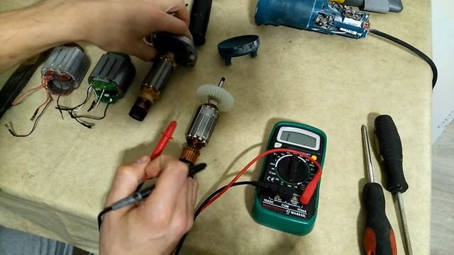 Ремонт болгарки Makita.Проверка и замена ротора и статора.