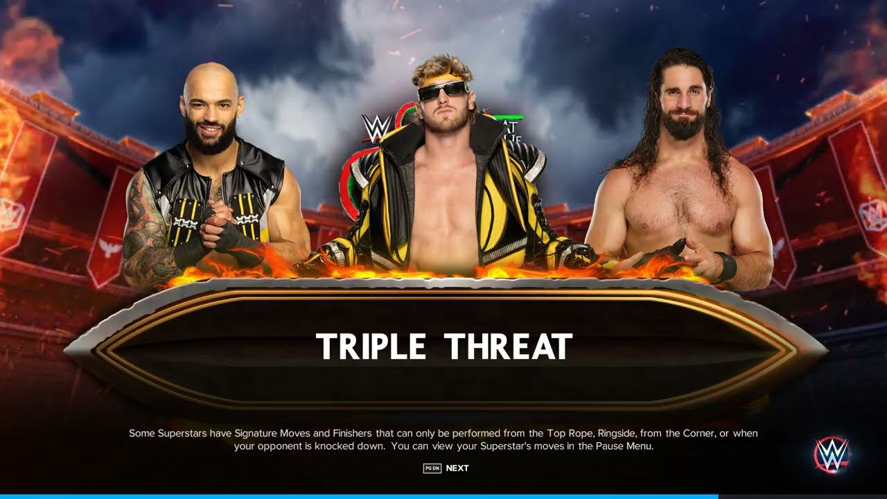 WWE2K23 Ricochet vs Logan Paul vs Seth Rollins смотреть онлайн