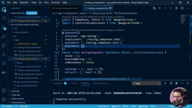 Creating custom FormControl(s) in Angular using ControlValueAccessor смотреть онлайн