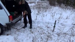 Как зимой одному вытащить машину