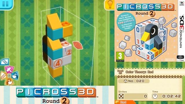 Picross 3D Round 2! Book 5 Color Theory Red Hard Mode смотреть онлайн