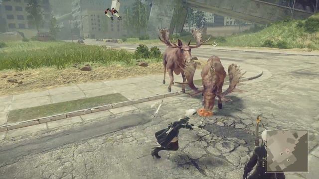 NieR Automata Gameplay: Let's Play NieR Automata - MOOSE-POCALYPSE