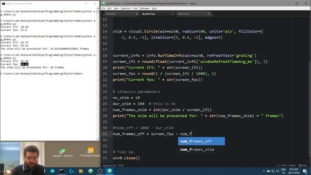 Creating Visual Stimuli in Python 3.6 (video 3.3): Accurate stimulus timings using refresh rates смотреть онлайн