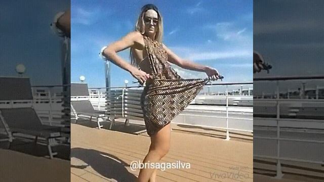 Отличный пляжный вариант - платье из обычного платка смотреть онлайн