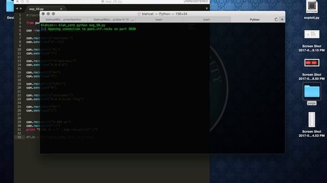 SecurityFest CTF 2017 Ping - Pwn - live exploit смотреть онлайн