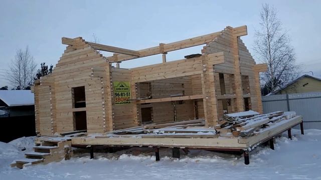 Баня из профилированного бруса в г. Когалым 11 км. смотреть онлайн