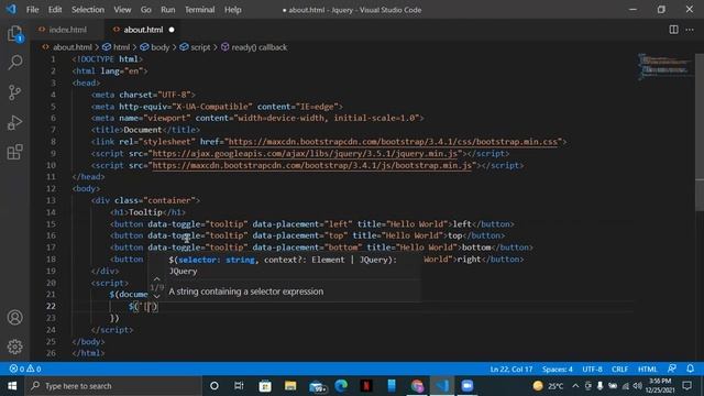 How to make Tooltip and Popover In Bootstrap 3 | Hover Effects | Tutorial #11 смотреть онлайн