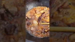 Готовим утку в казане с макаронами. Очень вкусно!