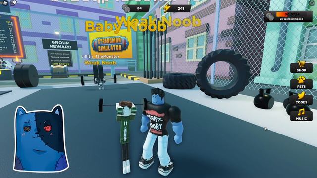 ЛИЛЛИТ ПОКАЗАЛА ЛИЦО в СИМУЛЯТОРЕ КАЧКА! / Roblox Strongman Simulator смотреть онлайн