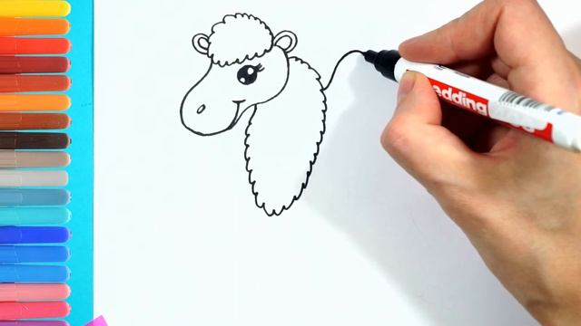Как нарисовать верблюда. Простой рисунок верблюда.How to draw a camel. A simple drawing of a camel. смотреть онлайн