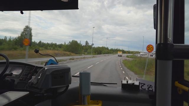 Sweden, Stockholm, Bus 583 Ride From Märsta Station To Arlanda Airport Terminal 5