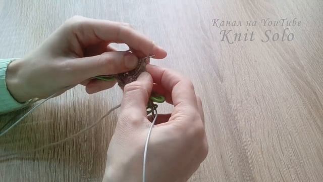 Двойная шапка спицами резинкой 1х1. Вязание. Knit Solo смотреть онлайн
