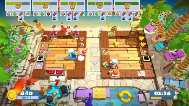 [Overcooked 2] Surf N Turf 1-3 High Score: 1800