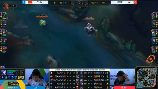 Asian Games Esports 2018 - Korea VS China (GAME 2 - FINALS) смотреть онлайн