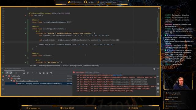 LiveCoding Advent of Code Day 2 in Kotlin [2019-12-04] смотреть онлайн