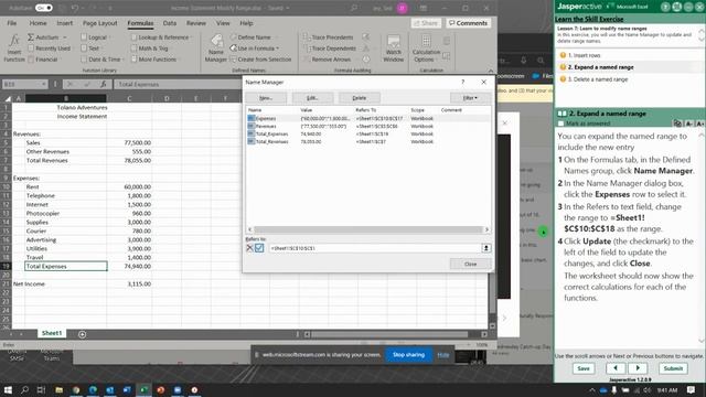 JA Excel 7 2 Modify and Delete Named Ranges смотреть онлайн