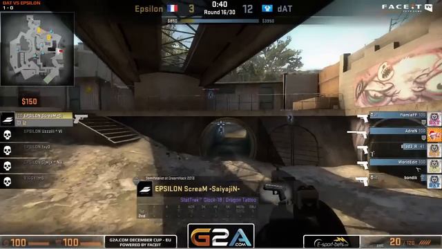 Epsilon vs dAT - de_overpass (G2A.com December Cup) смотреть онлайн