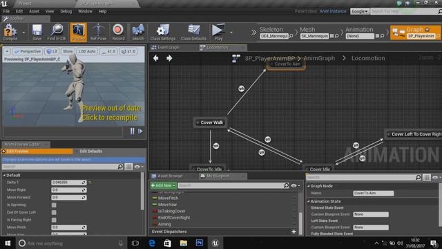UE4 Tutorial - ThirdPerson Shooter Part 12 - Cleaning Up The Animation Blueprint смотреть онлайн