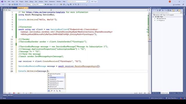 25. Receive message from subscription in Azure Service Bus смотреть онлайн