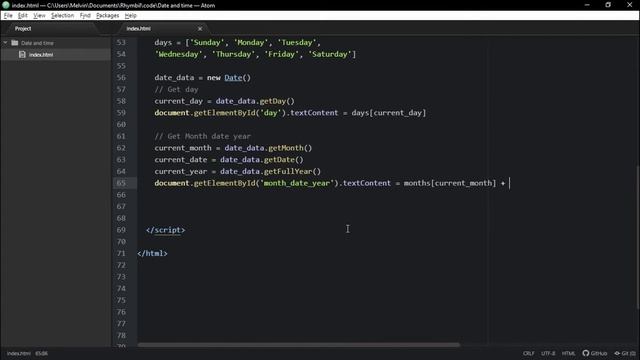 How to Get and Display Date and Time using JavaScript смотреть онлайн