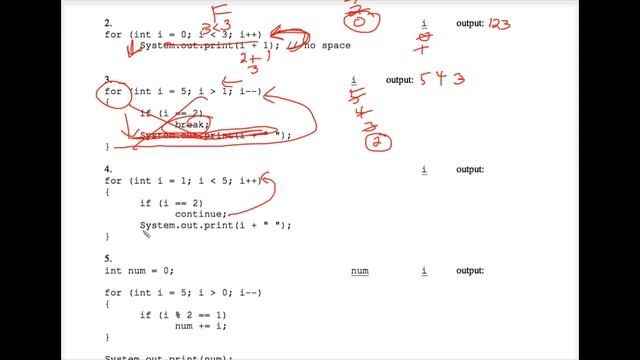 Java For Loop Worksheet #2 смотреть онлайн