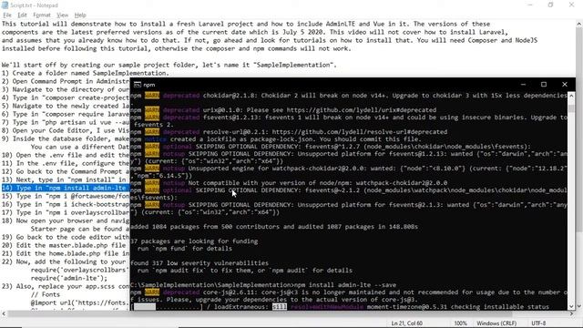 Laravel 7 + AdminLTE3 + VUE with Free Icon-pack смотреть онлайн