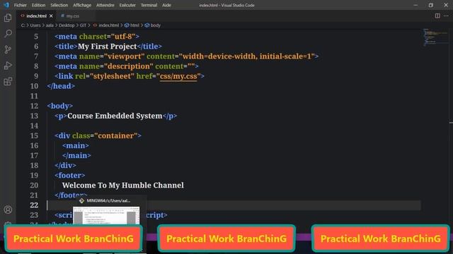 #22 : Course Git && Github | Practical Work About Branching | Git Branch | Part 1 смотреть онлайн