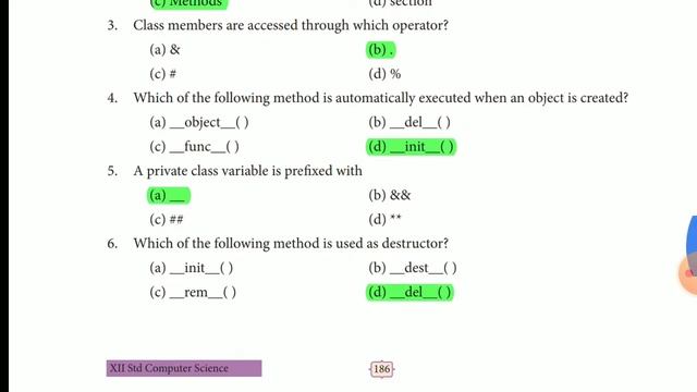 12th Computer Science Unit 3 Chapters 9,10,11,12 English Medium Book Back Question Answer 1 mark смотреть онлайн