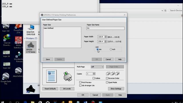 CARA MENAMBAHKAN UKURAN KERTAS F4 PADA PRINTER EPSON L120 & L110 смотреть онлайн