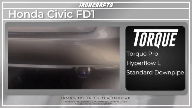 Honda Civic FD1 with Ironcrafts Torque Pro muffler & Hyperflow L resonator смотреть онлайн