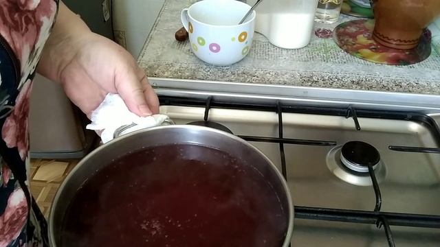 Кисель из замороженной сливы и малины. смотреть онлайн