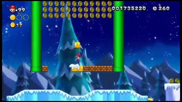 New Super Mario Bros. U: Frosted Glacier-2: Cooligan Fields - Star Coins смотреть онлайн