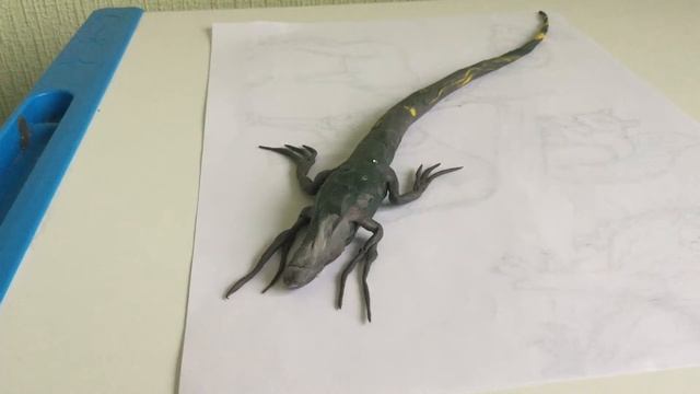 Дракон Черепушик из пластилина