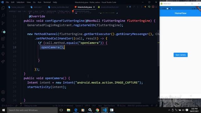 Call Android Java Code from Flutter using Method Channel || Flutter || GetX смотреть онлайн